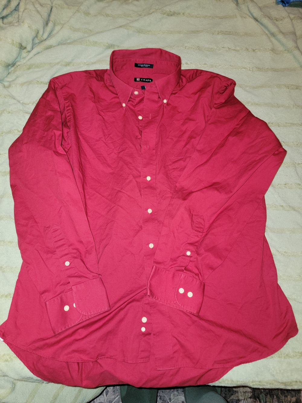 Chaps Men’s Button-Down Shirt - Red